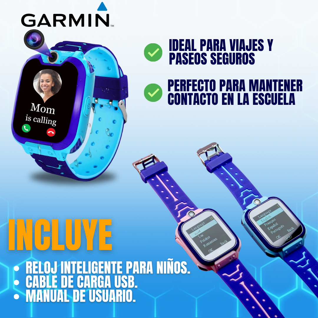 RELOJ INTELIGENTE PARA NIÑOS GPS – LLAMADAS | GARMIN®