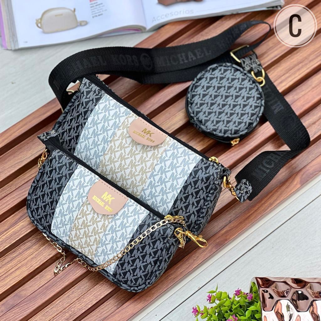 👜👛NUEVO SET DE 3 BOLSOS MANOS LIBRES MK IMPORTADOS✨