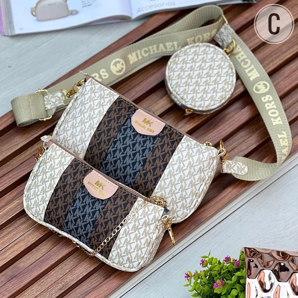 👜👛NUEVO SET DE 3 BOLSOS MANOS LIBRES MK IMPORTADOS✨