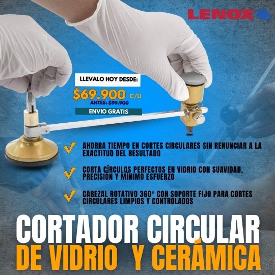 CORTADOR CIRCULAR DE VIDRIO Y CERÁMICA | LENOX®-ENVIO GRATIS