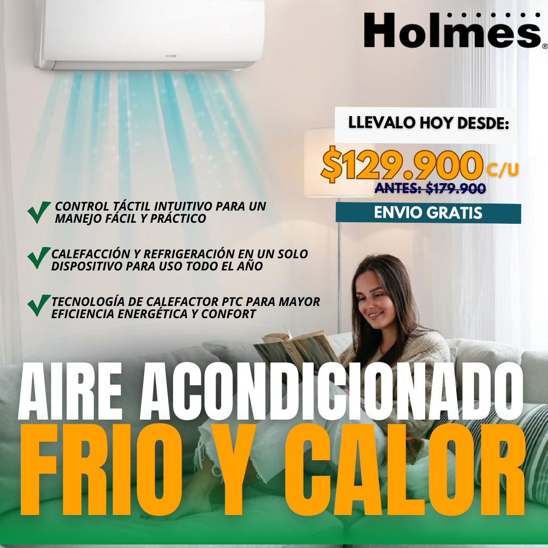 AIRE ACONDICIONADO FRIO Y CALOR | HOLMES®