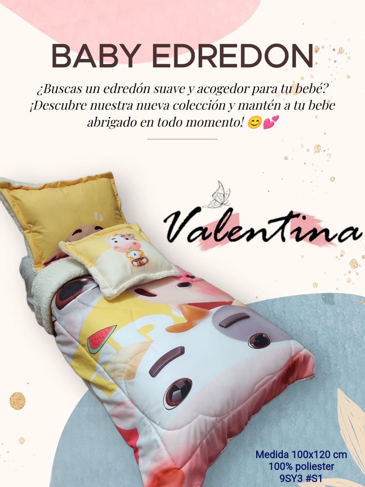 EDREDON BEBE ESTAMPADO