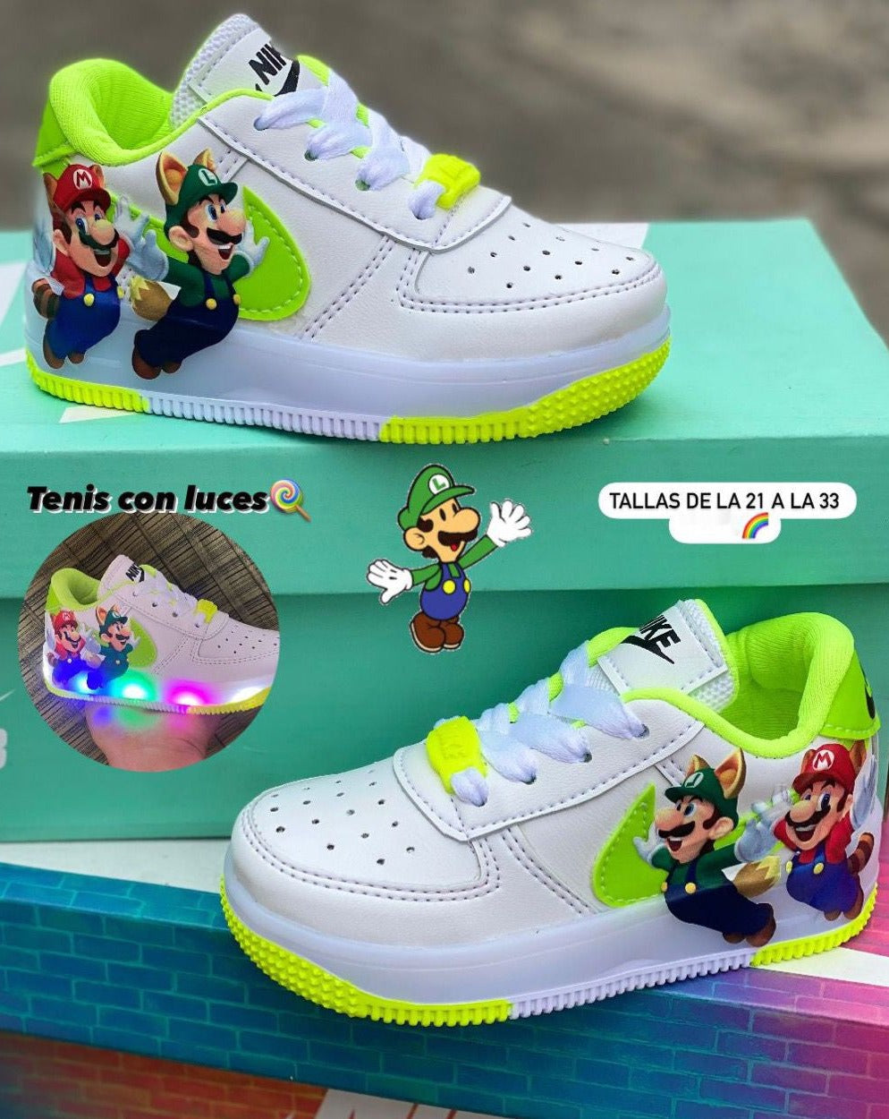 NIKE FOR ONE - LUCES ( SUPER MARIO)🎁