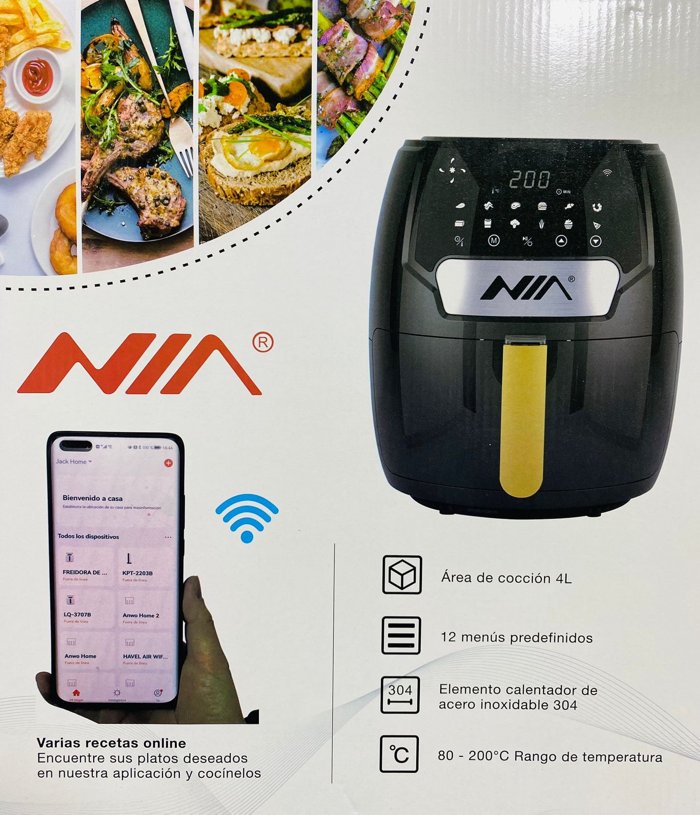 FREIDORA SIN ACEITE DIGITAL NIA 4 LITROS