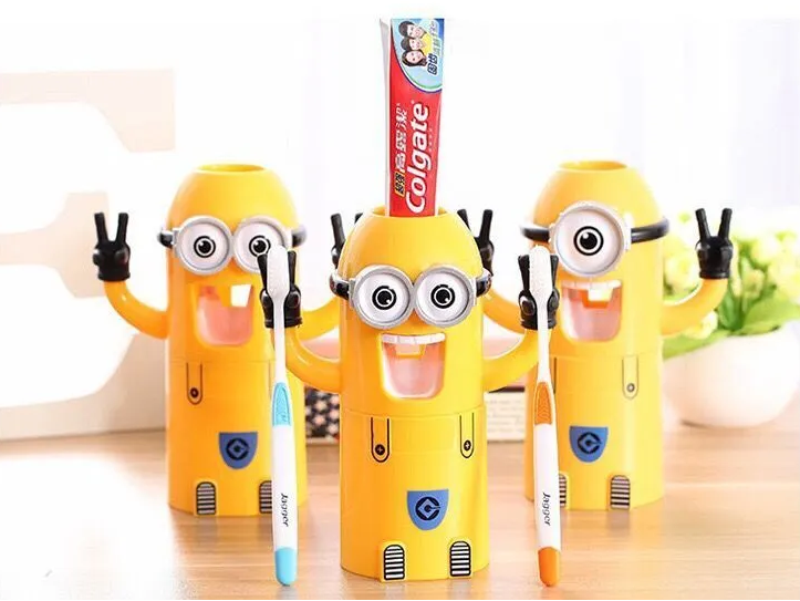 👾DISPENSADOR DE CREMA DENTAL MINION👾