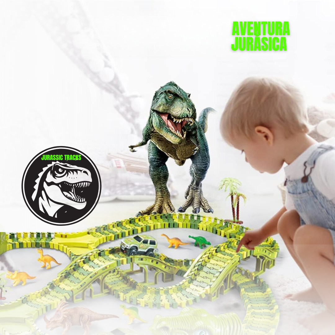 PISTA AVENTURA JURÁSICA JURASSIC TRACKS® | 240 PIEZAS