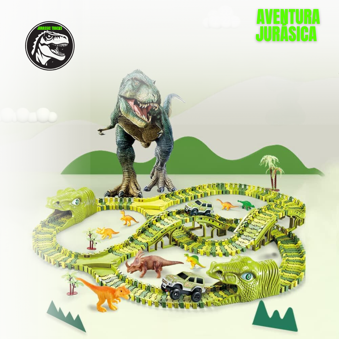 PISTA AVENTURA JURÁSICA JURASSIC TRACKS® | 240 PIEZAS