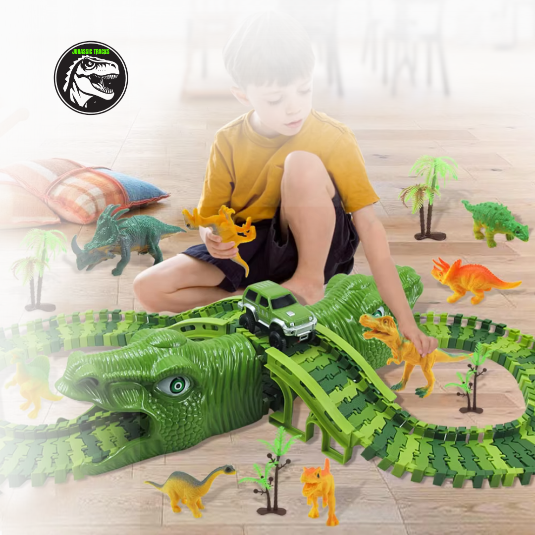 PISTA AVENTURA JURÁSICA JURASSIC TRACKS® | 240 PIEZAS