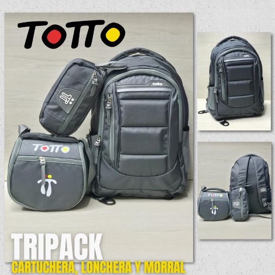 TRIPACK TOTTO® CARTUCHERA, LONCHERA Y MORRAL