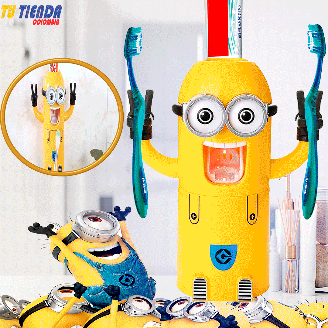 👾DISPENSADOR DE CREMA DENTAL MINION👾