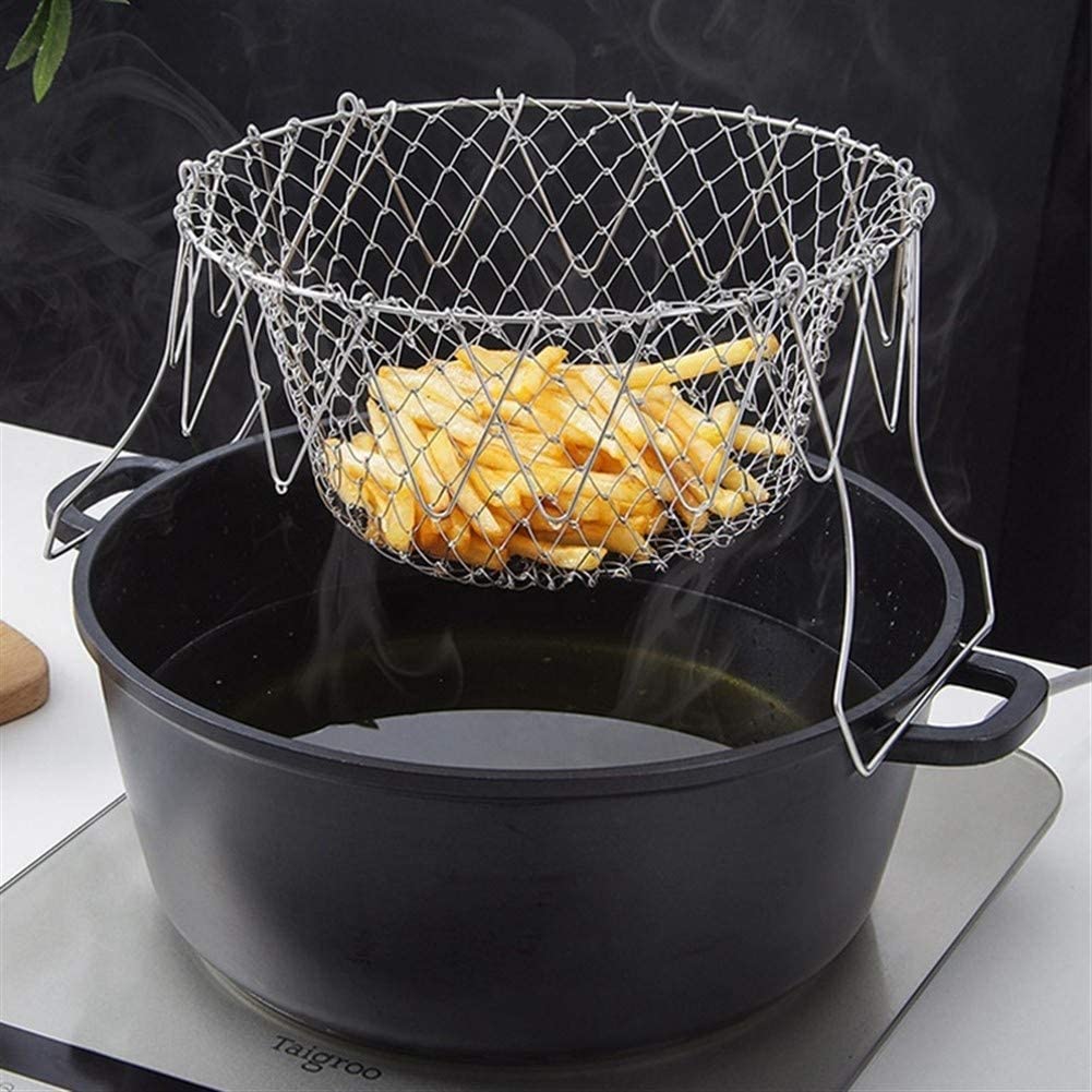 CESTA DE FREIR ACERO INOXIDABLE - PLEGABLE (ENVIO GRATIS)