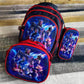KIT ESCOLAR GRANDE - 3 PIEZAS (MORRAL - CARTUCHERA Y LONCHERA)