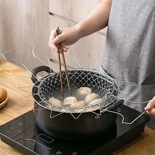 CESTA DE FREIR ACERO INOXIDABLE - PLEGABLE (ENVIO GRATIS)
