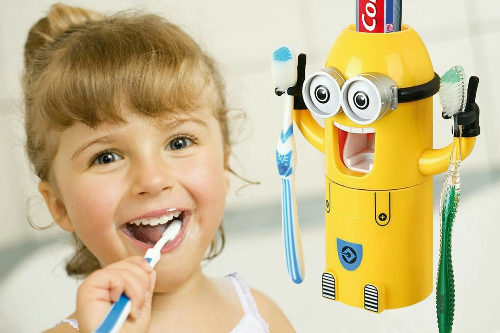 👾DISPENSADOR DE CREMA DENTAL MINION👾